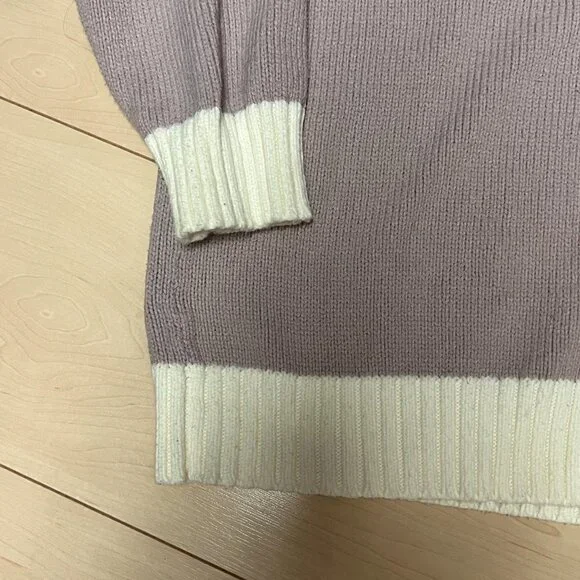 Aritzia Sunday Best Ellis Varsity Cardigan Sweater Sz M Pink - Picture 4 of 11